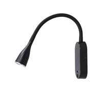 LED Applique Murale Enna avec une connexion USB (Moderne) en Noir e. a. pour Chambre à coucher (1 lampe,à), Applique, Lampe Murale, Eclairage, Luminaire Mural