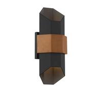 LED Applique Murale Extérieur IP44 Haut Bas 3000 K Blanc Chaud H: 38,6 CM Alu