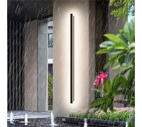 LED Applique Murale Extérieure IP65 Etanche Moderne Intérieur Luminaire Mural Longue Bande Lampe Murale Acrylique Jardin Aluminium Terrasse Porche Véranda Terrasse No (Lumière Blanche,120cm 68w)