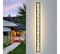 LED Appliques Murales Dimmable avec Télécommande Extérieur Lampe Murale Acrylique Longue Noir IP65 Imperméable Luminaire Mural pour Chambre à Coucher Jardin Vertical Eclairage Décoratif (100CM 56W)