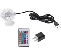 LED aquarium changer la couleur de la lumière ronde étanche lampe de plongée 1W