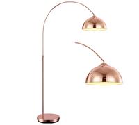 LED arc Lampadaire Lampe sur pied Couleur cuivre Eclairage Pédale Réglable en hauteur Salon Chambre à coucher Salle à manger
