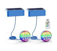 LED ATOMANT 2x Lampes Solaires Piscine 2,6W RGB IP68 sans Installation