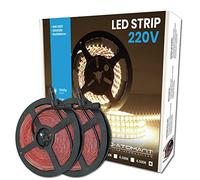 LED ATOMANT 2x Rouleau 5m Ruban LED 220V 12W/m Blanc Froid IP65 | 6500K, Découpable tous les 10 cm