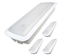 LED ATOMANT Lot de 4 Lumière LED d'Urgence Encastrable ou Surface avec Autotest, 3 Heures d'autonomie, 2 Fonctions: Pás Pérmanent 3W 200 Lumens, Pérmanent 7W 600 Lumens