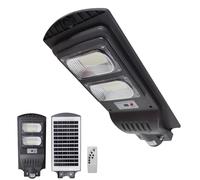 LED ATOMANT Lampadaire Solaire Extérieur LED 100W, Blanche froide, IP65, avec Détecteur de Mouvement et Télécommande, Réverbère Solaire, Candélabre pour Jardin et Rue