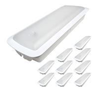LED ATOMANT Lot de 10 Lumière LED d'Urgence Encastrable ou Surface avec Autotest, 3 Heures d'autonomie, 2 Fonctions: Pás Pérmanent 3W 200 Lumens, Pérmanent 7W 600 Lumens