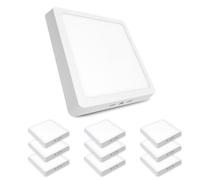 LED ATOMANT Lot de 10 Plafonnier LED Surface Carrée 210x210mm 20W, CCT (Sélecteur de Couleur Blanc Chaud, Neutre et Froid), 1800 Lumens, Driver inclus