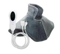 LED ATOMANT Lot de 2 Coussin Chauffant Électrique Cervical pour Cou et Épaules 60x35 cm, 10 Niveaux de Chaleur, Minuterie et Arrêt Automatique, Tissu Ultra-Doux en Polyester, Lavable en Machine