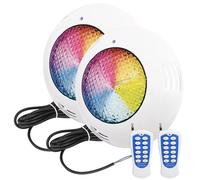 LED ATOMANT Lot de 2 Lumières de Piscine LED 45W RGB 12V AC, Lumière pour Piscine Étanche IP68 Submersible, Câble 1,5m, Avec Télécommande