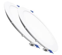 LED ATOMANT Lot de 2 Panneau LED Encastrable Downlight Rond Plat 220mm 20W, CCT (Sélecteur de Couleur Blanc Chaud, Neutre et Froid), Coupe 200mm, 1800 Lumens, Driver inclus