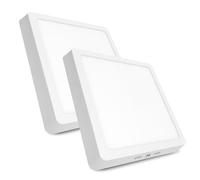 LED ATOMANT Lot de 2 Plafonnier LED Surface Carrée 210x210mm 20W, CCT (Sélecteur de Couleur Blanc Chaud, Neutre et Froid), 1800 Lumens, Driver inclus