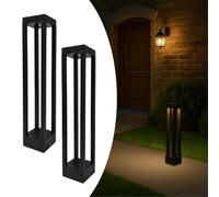 LED ATOMANT Lot de 2 Potelet Extérieur 7W, Borne Eclairage Extérieur, Couleur Blanc Froid 6500K, 750LM IP67 Étanche, Lumière Extérieure sur Pied pour Allées et Jardins