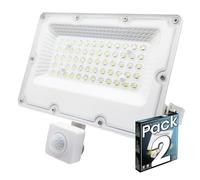 LED ATOMANT Lot de 2 Projecteur LED 20W avec Capteur de Mouvement, Couleur Blanc Froid (6500K), Imperméable IP65, 2636 Lumens, Luci LED da esterno