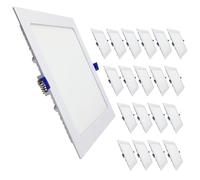 LED ATOMANT Lot de 20 Panneau LED Encastrable Downlight Carré 225mm 20W, CCT (Sélecteur de Couleur Blanc Chaud, Neutre et Froid), Coupe 205mm, 1800 Lumens, Driver inclus