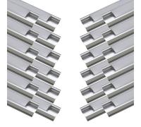 LED ATOMANT Lot de 24 Profilé en Aluminium 1m pour Ruban LED, Cache Couleur Blanc Laiteux, Bouchons de terminaison et clips de montage inclus