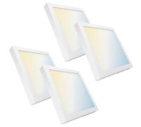 LED ATOMANT Lot de 4 Plafonnier LED Surface Carré 300mm 24W, CCT (Sélecteur de Couleur Blanc Chaud, Neutre et Froid), 2200 Lumens, Driver inlcus