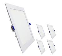 LED ATOMANT Lot de 5 Panneau LED Encastrable Downlight Carré 220mm 20W, CCT (Sélecteur de Couleur Blanc Chaud, Neutre et Froid), Coupe 205mm, 1800 Lumens, Driver inclus