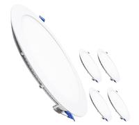 LED ATOMANT Lot de 5 Panneau LED Encastrable Downlight Rond Plat 225mm 20W, CCT (Sélecteur de Couleur Blanc Chaud, Neutre et Froid), Coupe 205mm, 1800 Lumens, Driver inclus