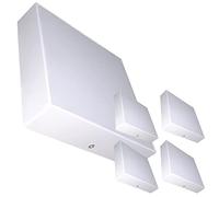LED ATOMANT Lot de 5 Plafonnier LED Surface Carré Cadre extra Fin 225x225mm 32W, Couleur Blanc Froid (6500K), 2800 Lumens, Driver inclus