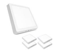 LED ATOMANT Lot de 5 Plafonnier LED Surface Carrée 210x210mm 20W, CCT (Sélecteur de Couleur Blanc Chaud, Neutre et Froid), 1800 Lumens, Driver inclus