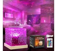 LED Aurore Projecteur Ciel Etoile, 16 Couleurs Cristal Lampe Projecteur Aurore Boréale, Télécommande Projecteur Galaxie Plafond Veilleuse LED, pour Bébé Enfant Decoration Chambre Cinéma Maison