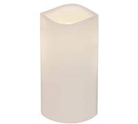 LED Außen Kerze weiß, 15cm / Ø7,5cm, mit Timer