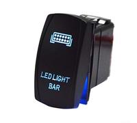 LED Barre lumineuse Interrupteur à bascule 5 broches 20 A 12 V Bleu éclairé pour Polaris pour Ranger Bateau Yacht Camion SUV Pour ATV Moto Interrupteur On-Off