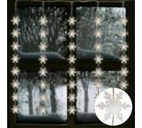 LED Barrière Flocons de Neige 75x85cm Déco Noel 40 Lumières Décoration Fenêtre