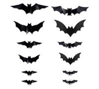 LED Bats Halloween Decor - 3D Reusable Light Adhesive Decorative Wall Art