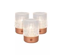 LED Batterie Lampe de Table 3-er Set Intensité Variable Cuivre USB 2700-3000 K