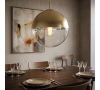 LED Bille Suspendu Luminaire de Plafond Verre la Vie Chambre Éclairage Or