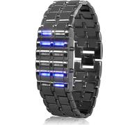 LED binaire Montre - Samouraï bleu