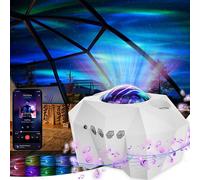 LED Bluetooth Ciel étoilé Projecteur, Smart Nightlight 3D Galaxy Lampe projecteur d'étoiles Avec haut-parleur de musique Enfants Adultes Fête Décoration