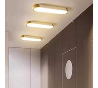 LED Bois Plafonnier Rectangle Ovale Plat Lampe de Plafond 3000K/4000K/6000K Moderne Style Luminaire Plafonnier Minimaliste Nordique Intérieur Plafonnier Couloir Balcon (Blanc Lumière Chaude,95cm)