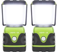 Led Camping Lamp [Up To 200 Hours Of Lighting],Powerful Camping Lantern,1000lm,Battery Powered,Adjustable Brightness,Waterproof,For Camping,Bivouac,Fishing,Hiking,Cellar,2 Pieces
