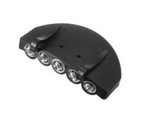 LED Cap Light Clip On - 5 LED Hat Brim Light With Batteries Included, Bright Lightweight Waterproof Head Lamp | Headlight Mains Libres For Hunting Fishing Hiking Camping