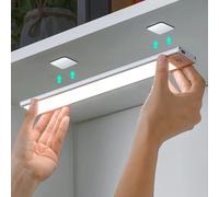 LED capteur de mouvement lumière veilleuse sans fil USB sous armoire lumière pour armoires de cuisine chambre armoire capteur éclairage intérieur 3color in one Lamp