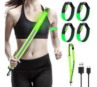 LED Ceinture Réfléchissante Rechargeable,Équipement Réfléchissant avec Brassard Lumineux LED,LED Ceinture De Course Réfléchissante,Ceinture Réfléchissante LED,Bandes Réfléchissantes pour Vélo Courir