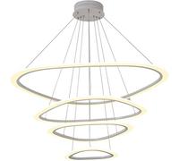 LED Chandelier Modern for Living Room Dining Home Loft Triangle Circle Hanging Lights in The Hall Kitchen Bedroom Pendant Lamps (Color : White Size : Brightness Dimmable) (Black Brightness Dimmable)