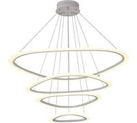 LED Chandelier Modern for Living Room Dining Home Loft Triangle Circle Hanging Lights in The Hall Kitchen Bedroom Pendant Lamps (Color : White Warm White Size : A) (White Brightness Dimmable B)