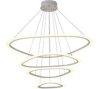 LED Chandelier Modern for Living Room Dining Home Loft Triangle Circle Hanging Lights in The Hall Kitchen Bedroom Pendant Lamps (Color : White Brightness Dimmable)