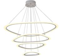 LED Chandelier Modern for Living Room Dining Home Loft Triangle Circle Hanging Lights in The Hall Kitchen Bedroom Pendant Lamps (Color : White Cool White Size : A) (White Brightness Dimmable B)