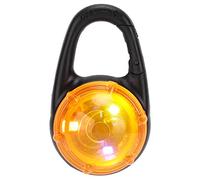 LED Chien Pendentif Lumineux Étanche Collier Clip Lumière en Plein Air Nuit Sécurité Pet Chats Randonnée Running Résine 5.5x3x2.5cm 2xCR2032 Bouton Batterie Inclus (Lumière Orange)