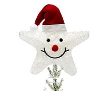 LED Christmas Star Toper - Illuminated Five PoinTed Treetop Ornement Treetop, Décoration à piles, Accent de vacances festif | Pour intérieur, cheminée, salle de réunion, fête saisonnière, versa