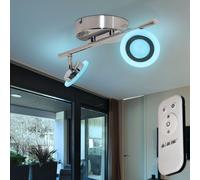 LED Chrome Couvrir Lampe Variateur RGB Changement de Couleur Réglable Mur Spot