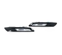 Led Clignotants Auto Pour BMW Série 5 F10 F11 2010-2017, Clignotants De Voiture, Feux De Position Latéraux Avant, Noir Brillant 63137154168 Indicateurs Latéraux(Black A Pair)