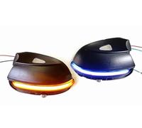 Led Clignotants Auto Pour VW Pour Passat B7 Pour CC Pour Scirocco Clignotant Dynamique LED Rétroviseur Latéral Indicateur Clignotant Répétiteur Lumière Indicateurs Latéraux(Dynamic Blue Yellow)