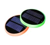 LED Coaster - Acrylic, 2,68 x 0,35 in LED Cup Holder Non-Slip Design | Solar And USB Rechargeable Ambient Light, Car Interior Decor For Dashboard, Console, Travel, And Night Driving
