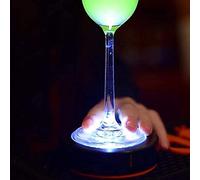 LED Coaster, sous-Verres Lumineux Rechargeable USB sous-Verres Lumineux pour Boisson de Bière au Bar (Noir)